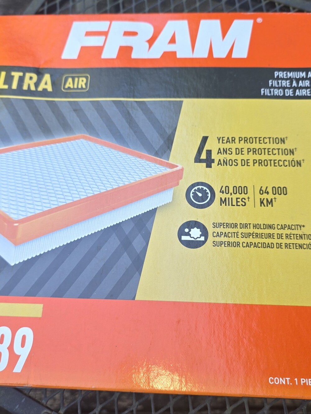Fram GM Ultra Air XGA10989 Premium Air Filter 4yr 40k Miles NEW